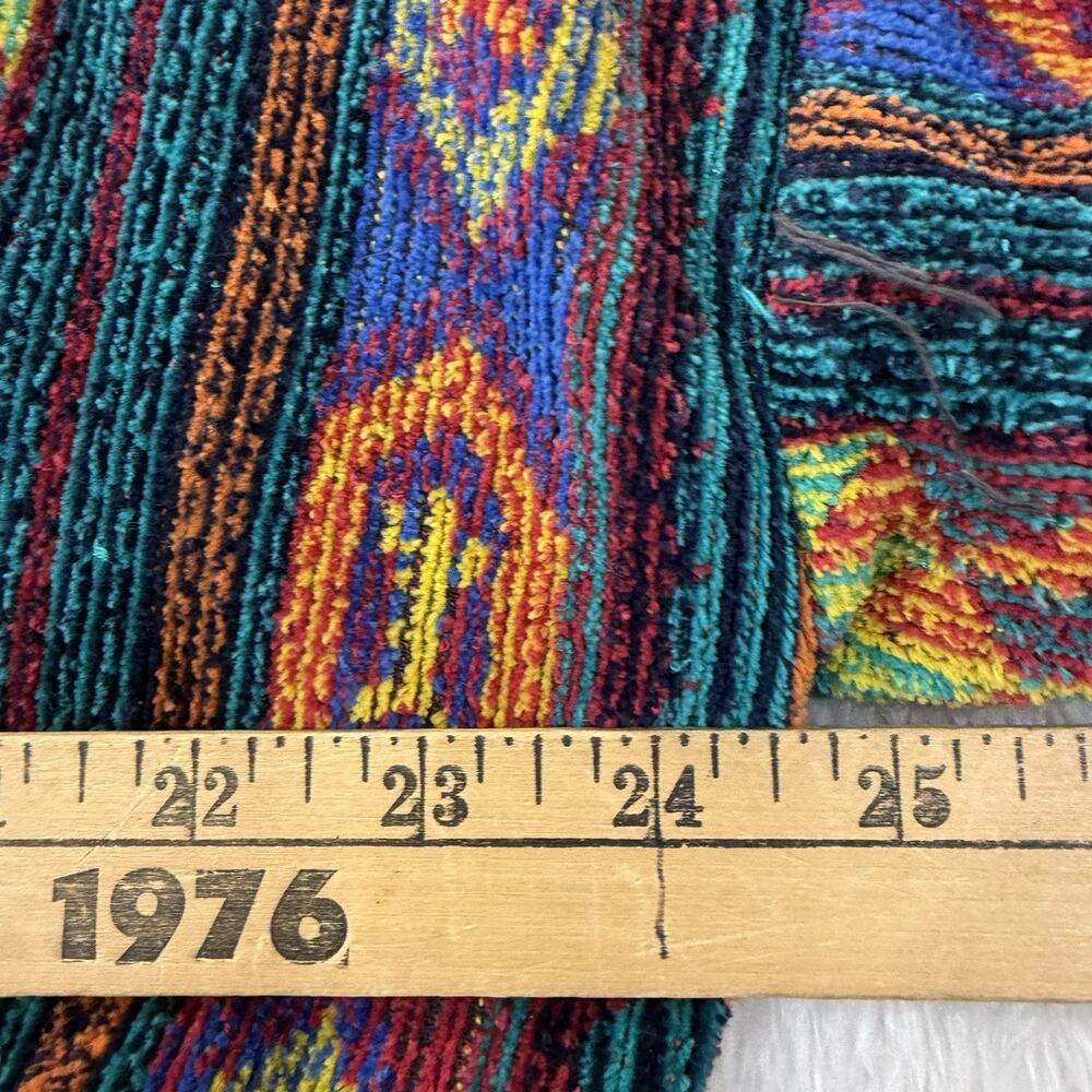 Vintage 100% Cotton Woven Robe Southwestern Aztec Tribal Belted Bathrobe Unisex - Picture 6 of 7